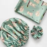 ست مراقبت از مو ساتن (کلاه + کش مو + روبالشی)